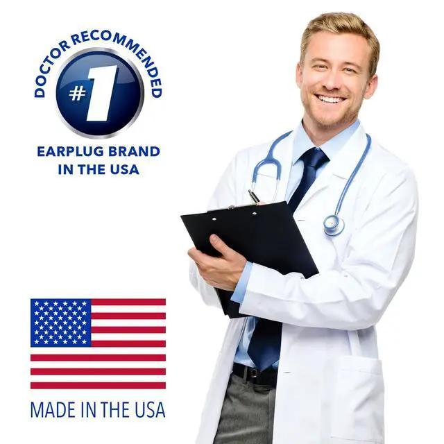 Alt view image 3 of 6 - Maximum Protection Soft Foam Earplugs 40 Pair, 33 dB Highest NRR Comfortable Ear Plugs for Sleeping, Snoring, Loud Concerts, Motorcycles and Power Tools | Made in USA