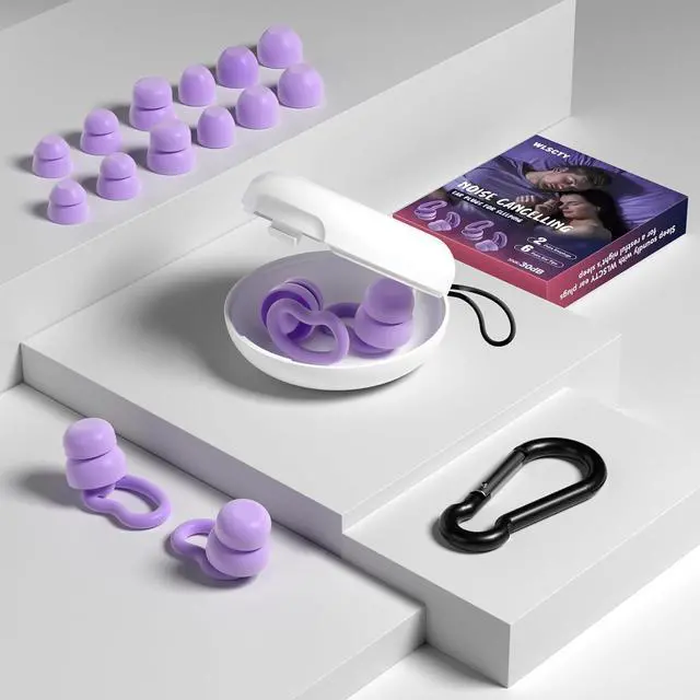 Alt view image 7 of 7 - Ear Plugs for Sleeping,Reusable Noise Reduction Ear Plugs for Side Sleepers