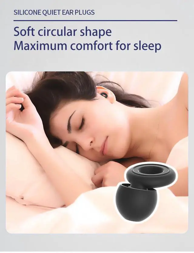 Alt view image 3 of 6 - 6 Pairs Soft Silicone Earplugs Reusable Noise-Reducing for Concerts, Sleep, Focus, Travel, Adjustable Size 28dB (SNR) Noise Reduction Mixed