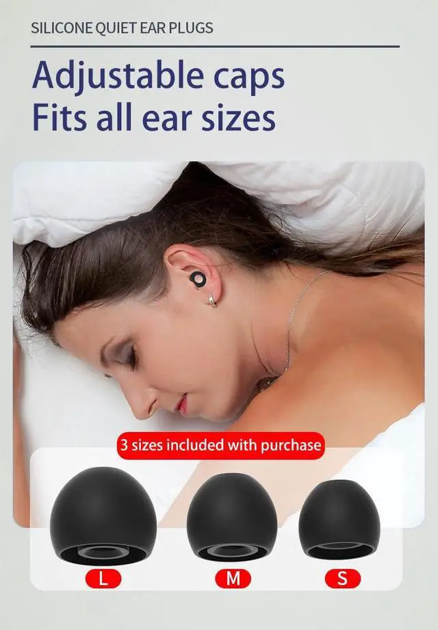 Alt view image 4 of 6 - 6 Pairs Soft Silicone Earplugs Reusable Noise-Reducing for Concerts, Sleep, Focus, Travel, Adjustable Size 28dB (SNR) Noise Reduction Mixed