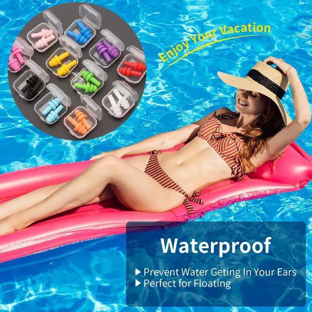 Alt view image 6 of 7 - Silicone Earplugs for Swimming, Sleeping, Snoring, Work, Concerts - Noise Cancelling, Reusable Ear Protection, 8 Pairs