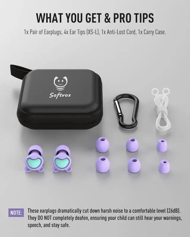 Alt view image 5 of 6 - Kids Ear Plugs for Ages 6+, Reusable Noise Reduction Ear Protection