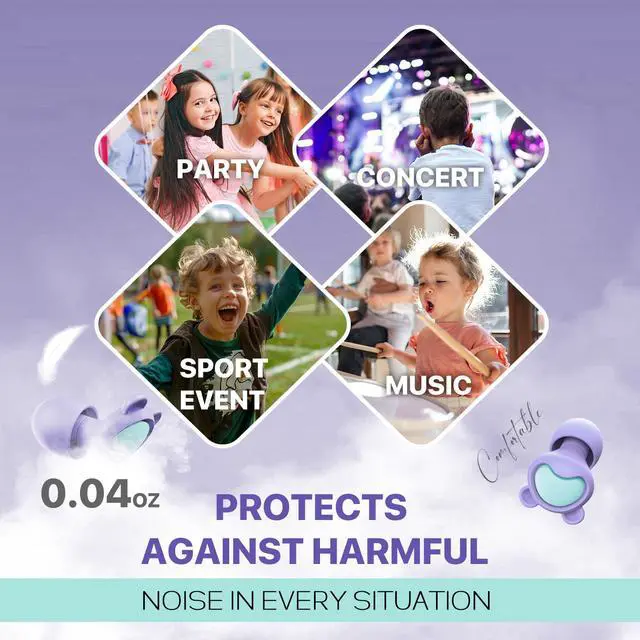 Alt view image 6 of 6 - Kids Ear Plugs for Ages 6+, Reusable Noise Reduction Ear Protection