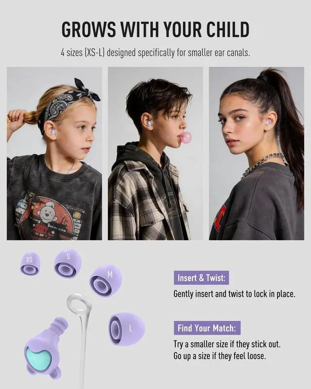 Alt view image 4 of 6 - Kids Ear Plugs for Ages 6+, Reusable Noise Reduction Ear Protection