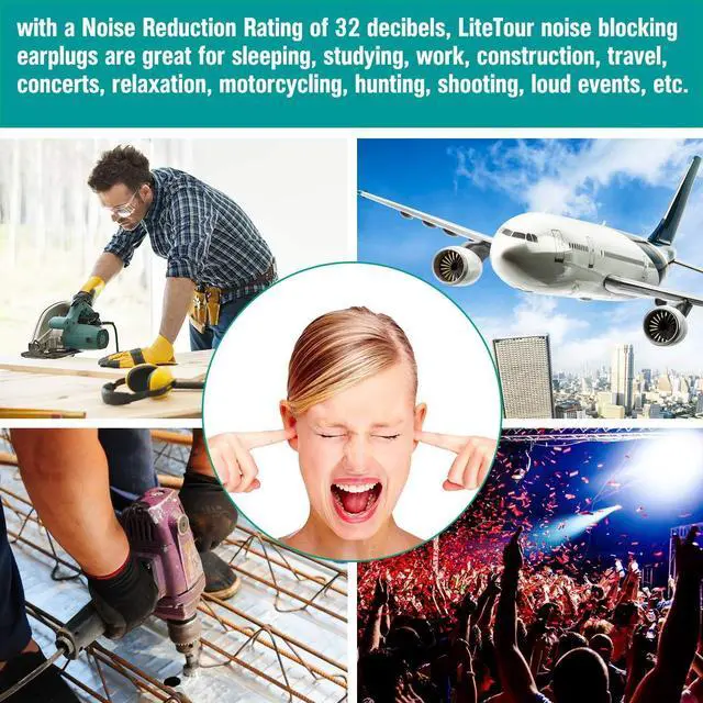 Alt view image 5 of 5 - 30 Pair Earplugs for Noise Cancelling Noise Blocking Ultra Soft Ear Plugs for Sleeping Study Work Black
