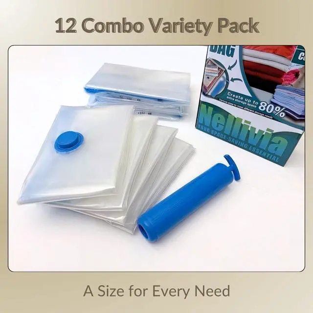 Alt view image 4 of 7 - 12 Pack Vacuum Storage Bags with Pump