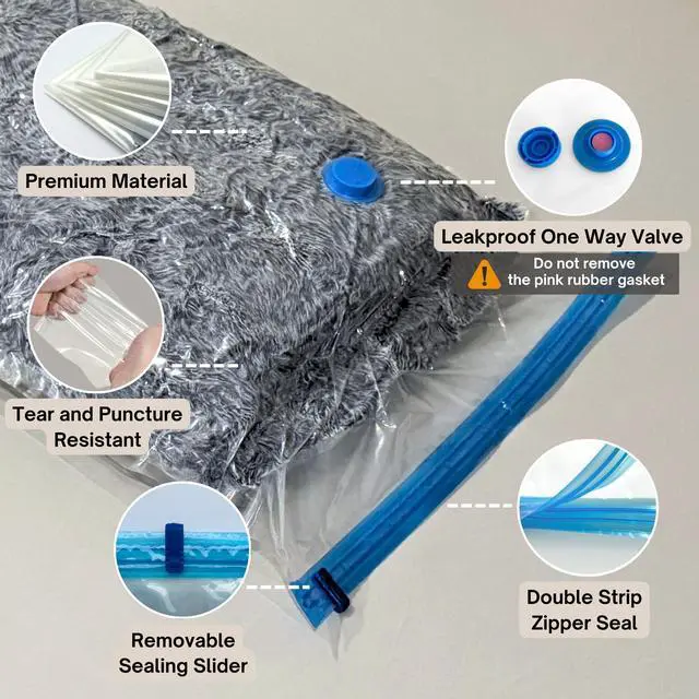 Alt view image 7 of 7 - 12 Pack Vacuum Storage Bags with Pump