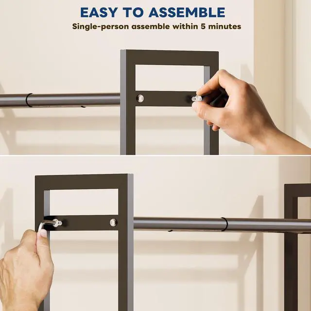 Alt view image 5 of 7 - 18-33 Expandable Shoe Rack for Closet, 3-Tier Shoe Organizer, Adjustable Shoe Rack for Front Door Entrance, Entryway