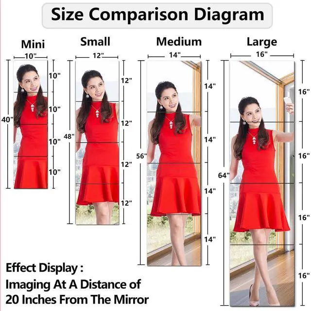 Alt view image 5 of 7 - Full Length Mirror for Kids Safety Shatterproof Mirror, Plastic Wall Mirrors, Made Of Acrylic Plexiglass Mirrors, 4 Pcs 12"x12", Long Bedroom Door Closet Mirror's, Workout For Home Gym Body Mirror's