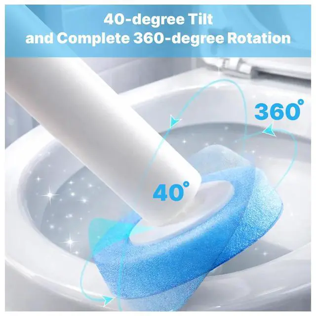 Alt view image 6 of 7 - 30 Pack Disposable Toilet Bowl Brush & Holder Set with Auto-Open Lid
