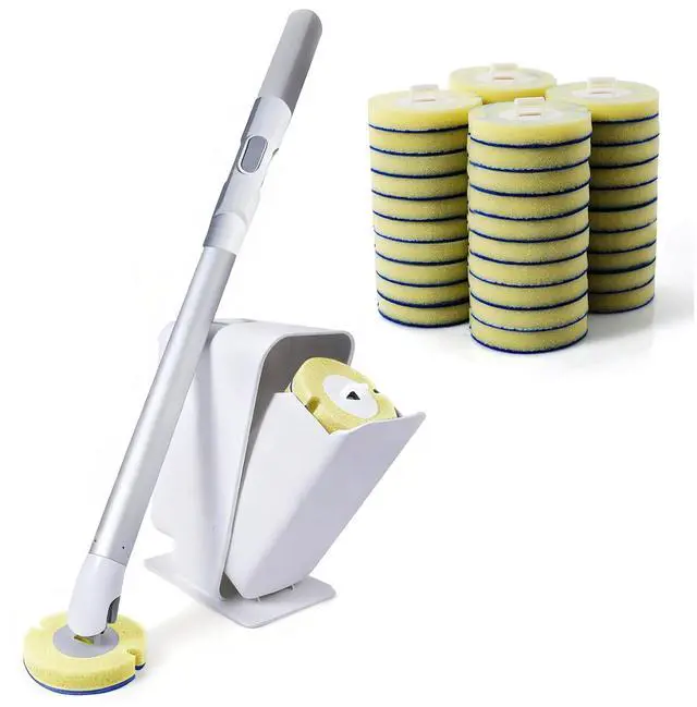 Main image of Toilet Brush and Holder Set, Disposable Wand Kit with 40-Refills