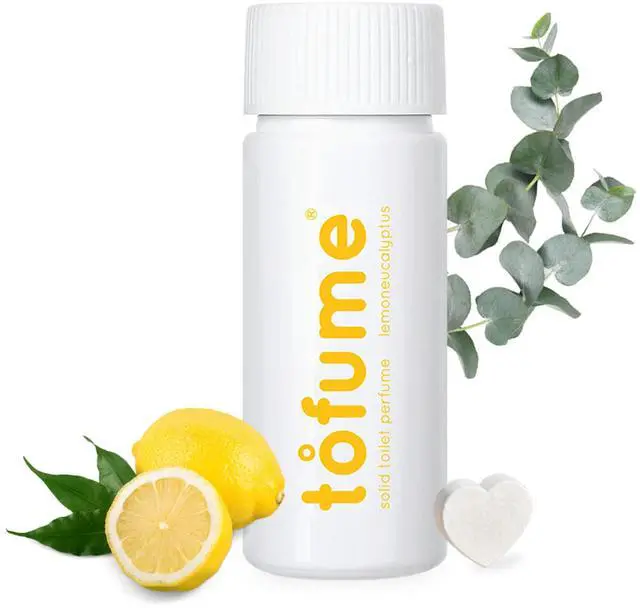 Main image of - Effervescent Bathroom Air Freshener - Lemon Eucalyptus - Toilet Deodorizer, Bathroom Odor Eliminator, Toilet Freshener, Flushable Air Freshener Toilet Tablets, 1 Pack (30 Tablets)