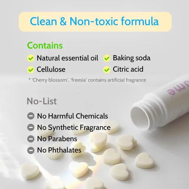 Alt view image 6 of 7 - - Effervescent Bathroom Air Freshener - Lemon Eucalyptus - Toilet Deodorizer, Bathroom Odor Eliminator, Toilet Freshener, Flushable Air Freshener Toilet Tablets, 1 Pack (30 Tablets)