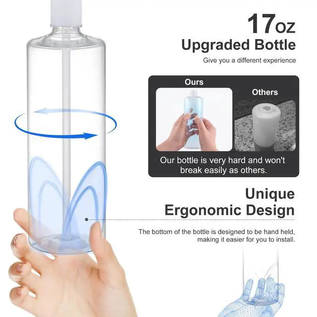 Alt view image 5 of 7 - Dish Soap Dispenser for Kitchen Sink, 17 oz Bottle, Brushed Nickel