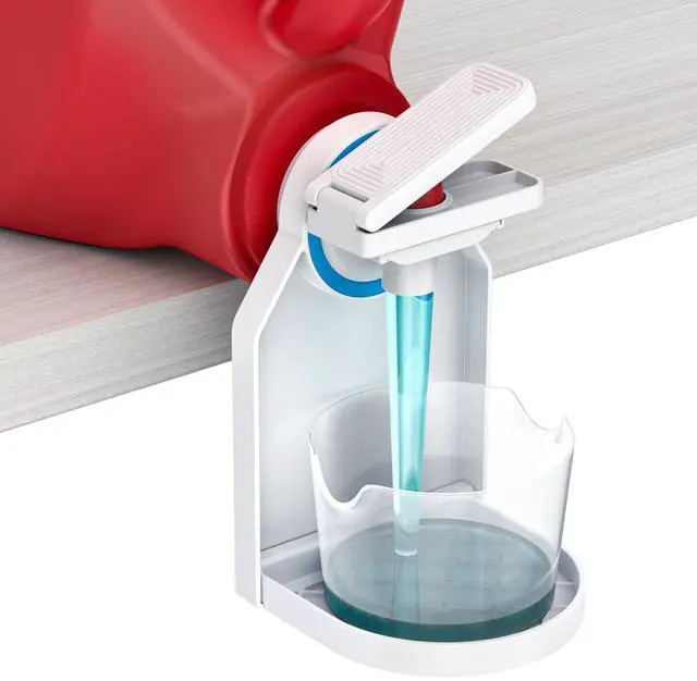 Main image of Laundry Detergent Dispenser Cup Holder,Nozzle Upgraded Labor-Saving Switch Easily No More runny or Messy Laundry Detergent, Laundry Cup Holder and drip Tray Room Organization and Storage