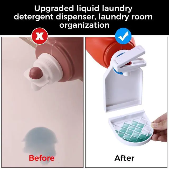 Alt view image 3 of 6 - Laundry Detergent Dispenser Cup Holder,Nozzle Upgraded Labor-Saving Switch Easily No More runny or Messy Laundry Detergent, Laundry Cup Holder and drip Tray Room Organization and Storage