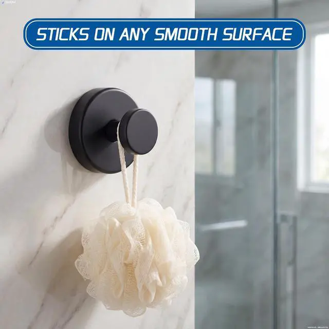 Alt view image 4 of 7 - Suction Cup Hooks for Shower, No-Drill Towel & Robe Hooks