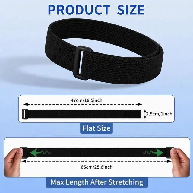 Alt view image 3 of 5 - 4 Packs Leg Bag Straps(Black), Buckle-Type Hook and Loop Strap,Urine Drainage Bag Strap Catheter Leg Bag Straps with Soft Elastic Fabric Comfortable Silicone Grips for Men Women