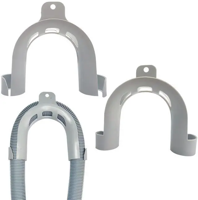 Alt view image 2 of 5 - 3pcs U Shaped Drain Hose Hook, Gray, Plastic, HolderHook, Replacement Dishwasher Hoses, Washing Machine Drain Hose Holder