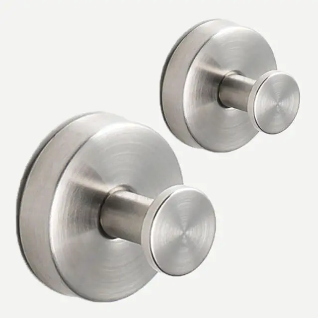 Main image of 2-Pack Suction Cup Hooks for ShowerNo Drill Shower Hooks for Inside Shower Load of 22lbs(Max)Stainless Steel Shower Suction Hooks for Hanging Towels Loofahs Robes Wreath Decorations.
