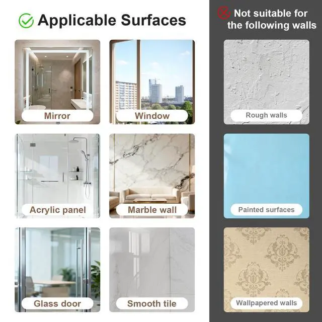 Alt view image 6 of 7 - Suction Cup Hooks for Shower Stainless Steel Suction Wreath Hanger for Glass Door No-Drill Removable and Reusable Suction Cup Hook for Loofah, Towel, Bathrobe, Holds Up to 15 Lbs - 2Pack, Silver