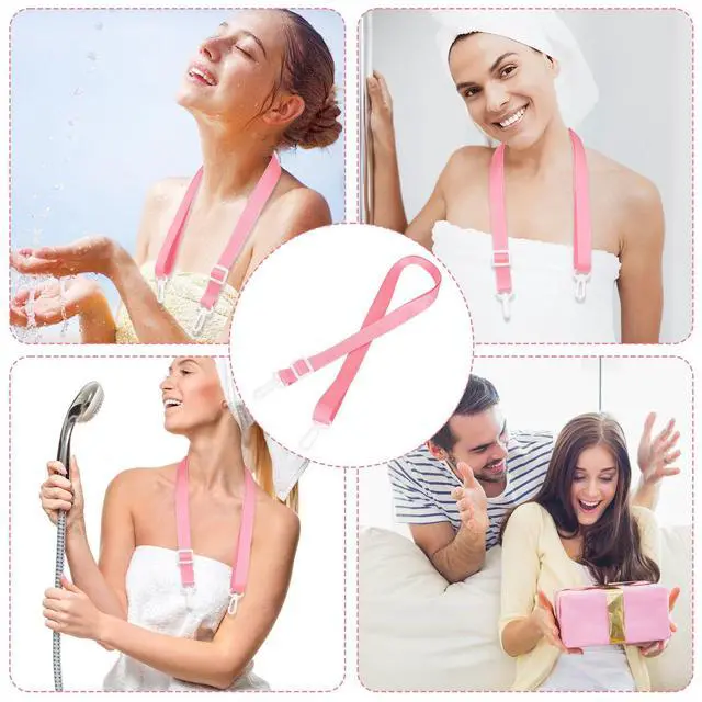 Alt view image 7 of 7 - 2pcs Shower Lanyard for Mastectomy Drain Holder, Post-Mastectomy Drain Belt Must Haves for Women Adjustable Breast After-Surgery Recovery Management Accessory Supplies (Pink)