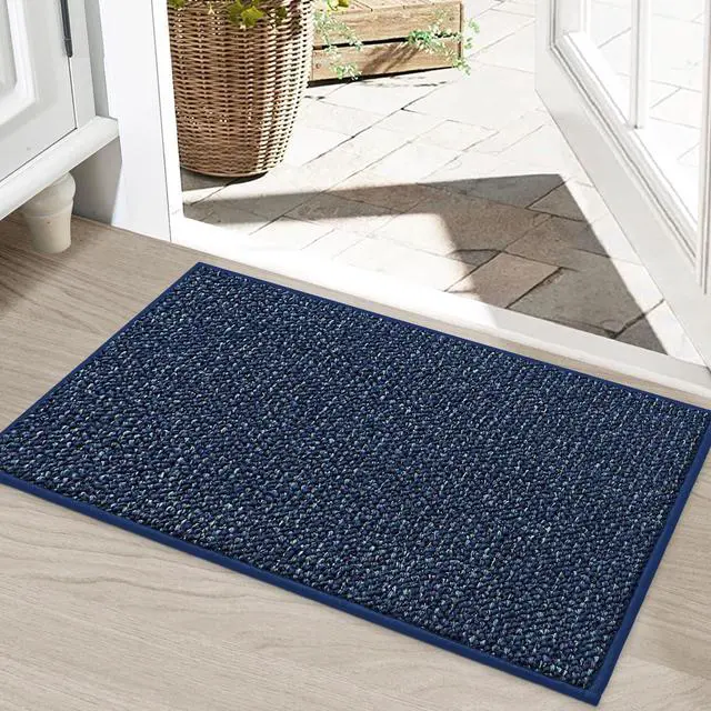 Main image of Dirt Trapper Door Mat 20" x 32", Non-Slip Washable Doormats, Blue