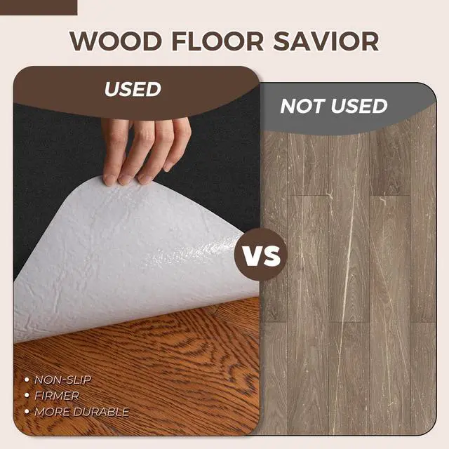 Alt view image 3 of 7 - Office Chair Mat,Hardwood Floor Chair Mat Suitable for Hardwood and Tile Floors,Large Non-Slip Floor Protection Mat,Does Not Pill,Black(36"x48")
