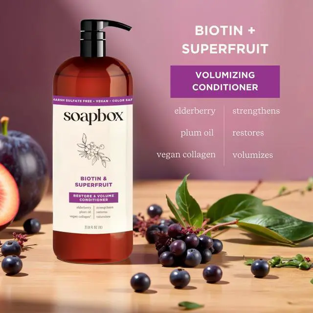 Alt view image 6 of 7 - Biotin & Super Fruit Conditioner for Volume, 33.8 oz