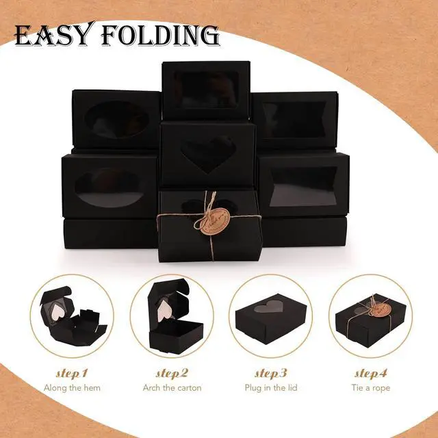 Alt view image 3 of 7 - Soap Boxes for Homemade Soap, Soap Packaging Gift Box with Window