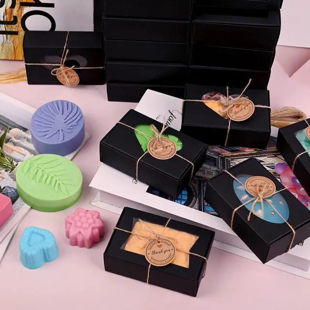 Alt view image 6 of 7 - Soap Boxes for Homemade Soap, Soap Packaging Gift Box with Window