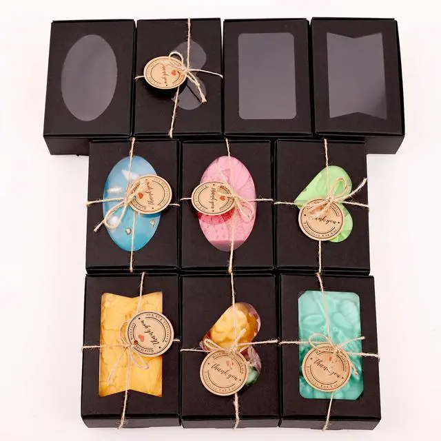 Alt view image 7 of 7 - Soap Boxes for Homemade Soap, Soap Packaging Gift Box with Window