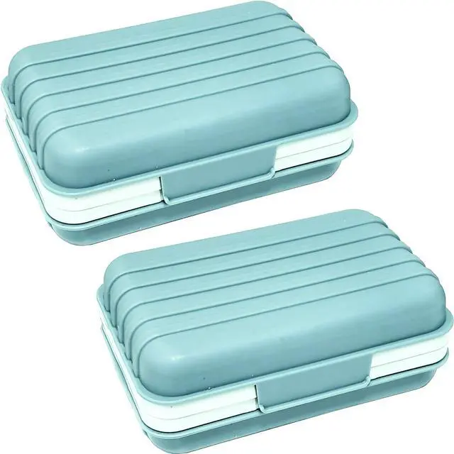 Main image of 2 Pack Travel Soap Case, Bar Soap Holder Dish, Soap Box Container