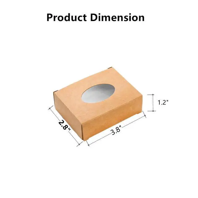 Alt view image 2 of 6 - 120 Pack Paper Soap BoxesKraft Treat Box with Window