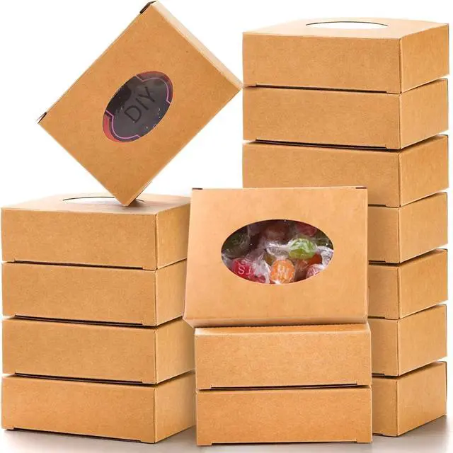 Alt view image 3 of 6 - 120 Pack Paper Soap BoxesKraft Treat Box with Window