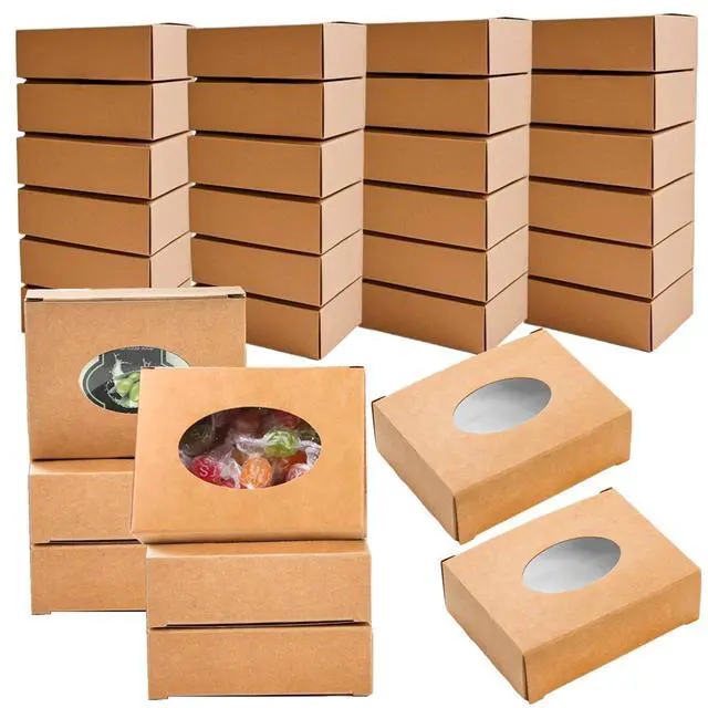 Alt view image 5 of 6 - 120 Pack Paper Soap BoxesKraft Treat Box with Window