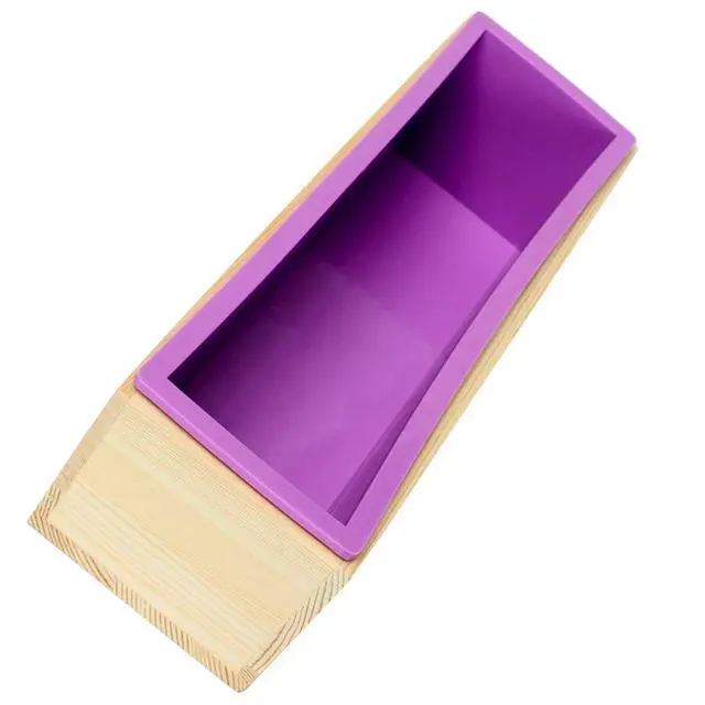 Alt view image 3 of 5 - 2PCS Soap Mold Flexible Rectangular Soap Silicone Mold with Wood Box