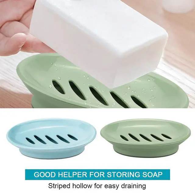 Alt view image 3 of 5 - 2 Pack Self Draining Soap Dish Holder Double Layer for Bathroom