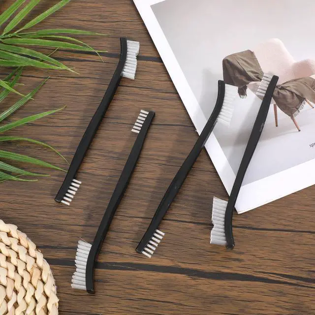 Alt view image 3 of 7 - 10pcs Double Ended Plastic Cleaning Brushes, Multifunctional Small Gap Detail Cleaning Brush Mini Scruber Cleaner Tool Set for Kitchen Chains Jewelry Small Objects