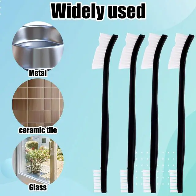 Alt view image 4 of 7 - 10pcs Double Ended Plastic Cleaning Brushes, Multifunctional Small Gap Detail Cleaning Brush Mini Scruber Cleaner Tool Set for Kitchen Chains Jewelry Small Objects