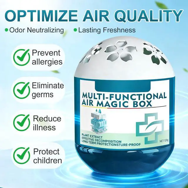 Alt view image 4 of 7 - 2Pcs Indoor Air Purification Dust Removal Magic Box,Multi-Functional Air Magic Box,Automatic Dust Collection Air Box for Home,Odor Eliminator Air Freshener,Automatic Air Essence Box for Home,Bathroom