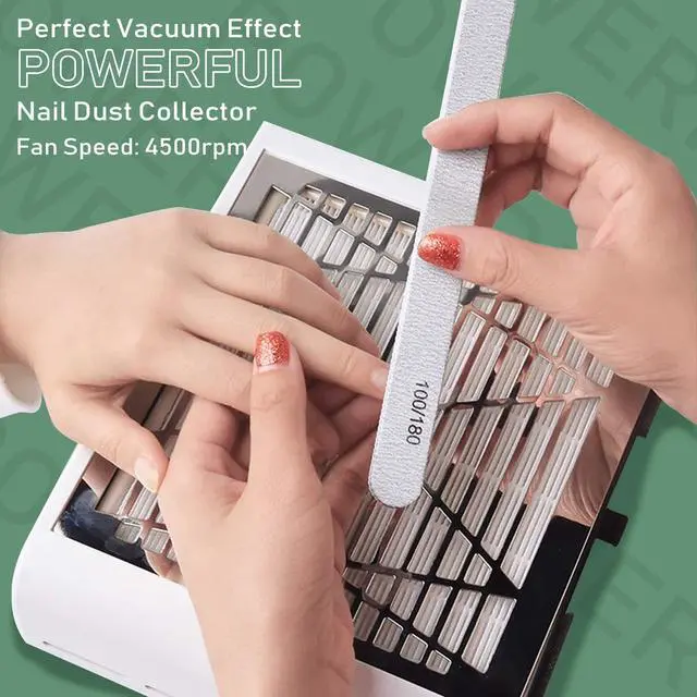 Alt view image 2 of 7 - Nail Dust Collector, 40w Dust Collector Nail Tech Supplies, Dust Extractor with 1 Pc Dust Brush, Vacuum Dust Collector Fan Nail Tech Must Haves
