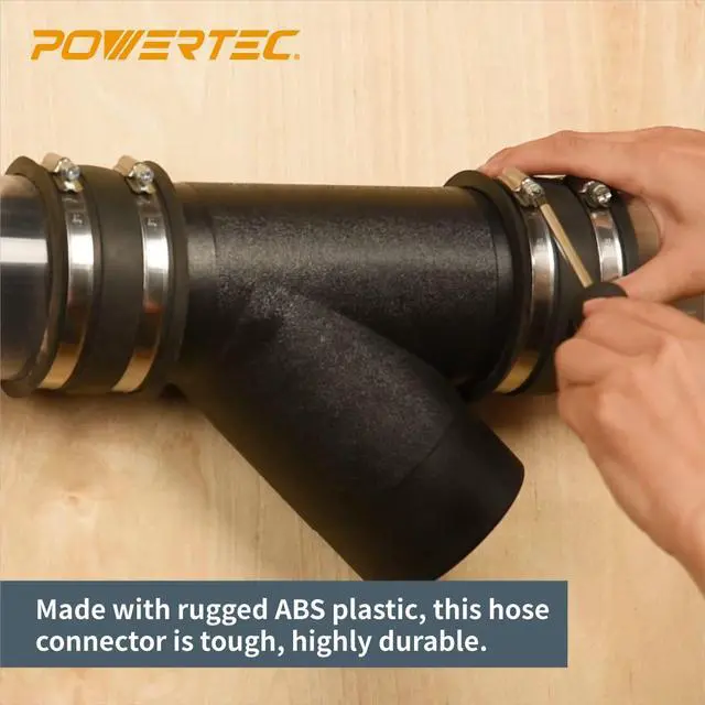 Alt view image 3 of 6 - 4 Inch Y Fitting for 4" Dust Collection Hose, 4 Inch Dust Collection Hose Connector Fittings for Dust Collection System, 1 pack (70106)