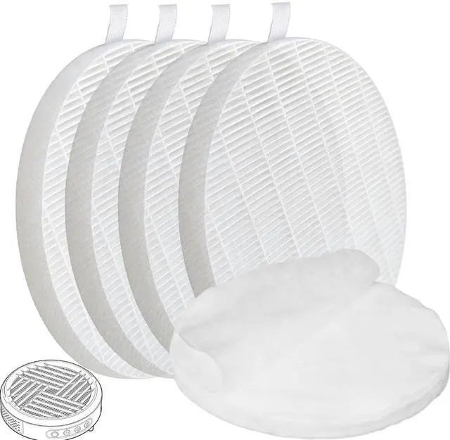Main image of 4+40 Nail Dust Collector Filter Replacement Kit Compatible with Melody Susie HPro & SProR, 4 HEPA Filters + 40 Washable Pre-Filters, 99%+ Fine Dust Filtration