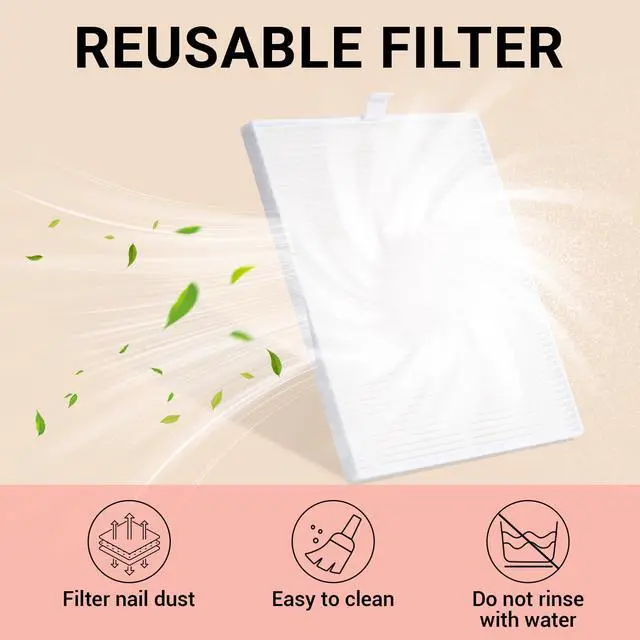 Alt view image 7 of 7 - Nail Dust Collector - Professional Dust Collector for Nail Techs