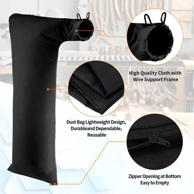 Alt view image 5 of 7 - Table Saw Dust Collector Bag Compatible for Bosch/Dewalt/Ryobi/Craftsman/RIGID/Metabo/Kobalt/Skilsaw/Delta (10" Tablesaws with 2.5" Dust Port)-1Pack