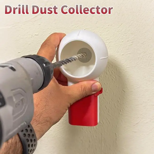 Alt view image 2 of 6 - 3D Printed Drill Dust Collector Box,Large -white red
