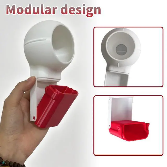Alt view image 3 of 6 - 3D Printed Drill Dust Collector Box,Large -white red