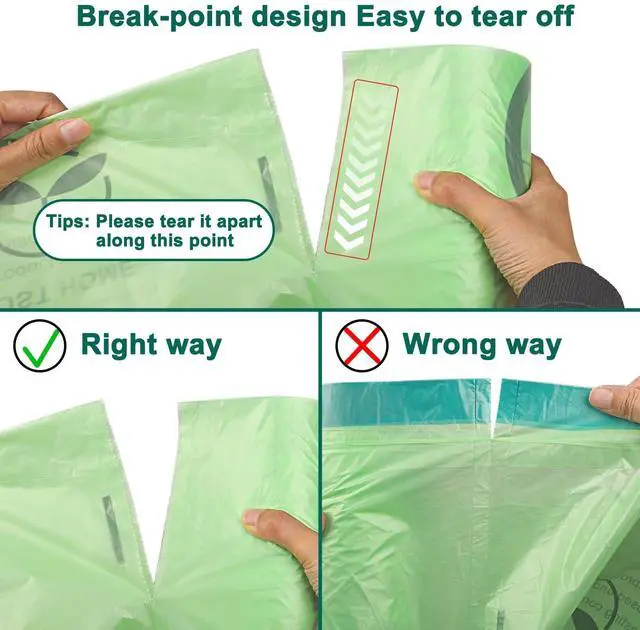 Alt view image 5 of 7 - 13 Gallon,50 Count Compostable Trash Bags with Home
