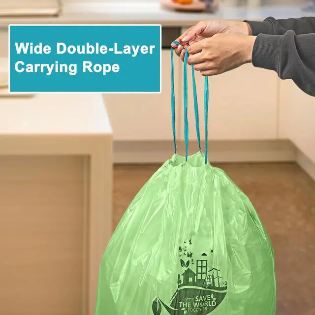 Alt view image 7 of 7 - 13 Gallon,50 Count Compostable Trash Bags with Home